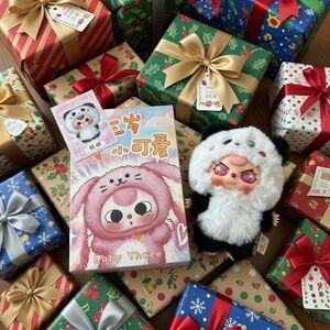 Cute Panda Doll with Pink and White Outfit